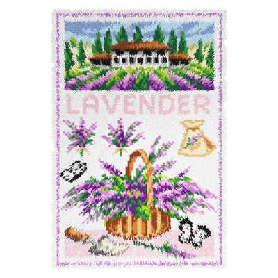 Lavender Latch Hook Rug Kit Orchidea  ~ ORC.4165