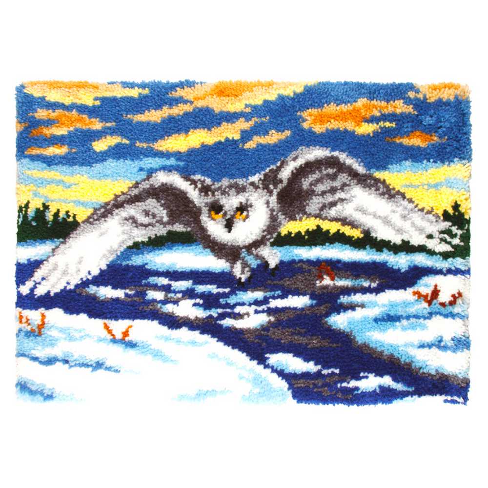 Owl Latch Hook Rug Kit Orchidea  ~ ORC.4169