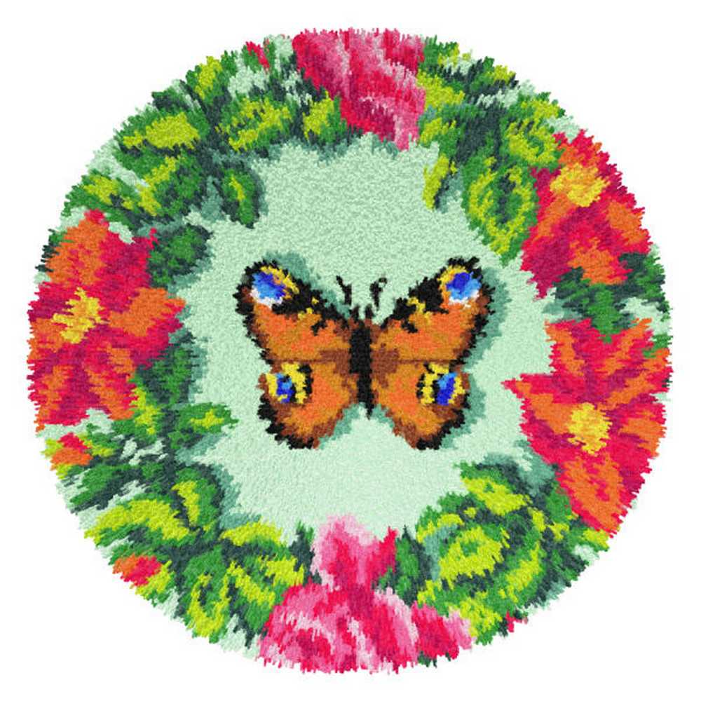 Orchidea Latch Hook Kit- Rug- Butterfly ~ ORC.4174