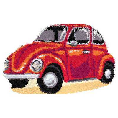 Orchidea Latch Hook Kit- Rug- Red Car  ~ ORC.4175