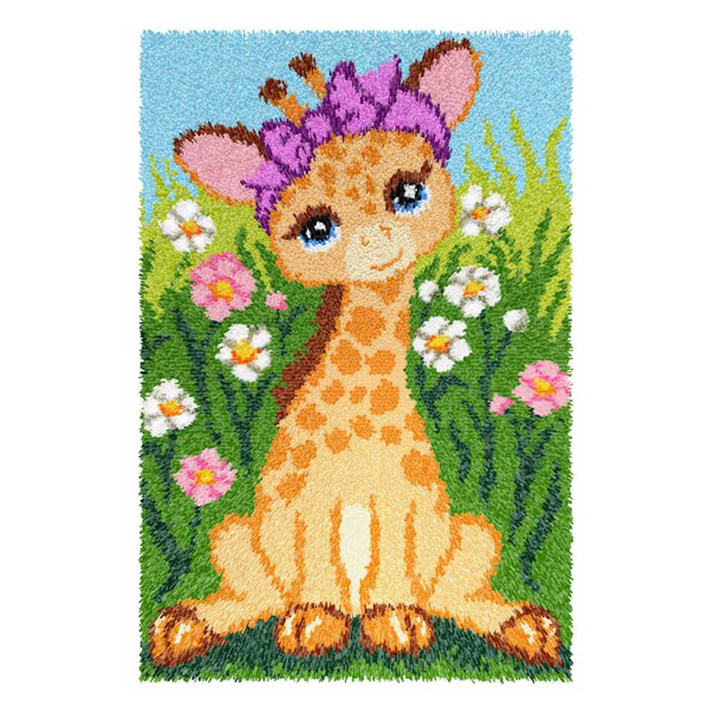 Orchidea Latch Hook Kit- Rug- Giraffe ~ ORC.4184