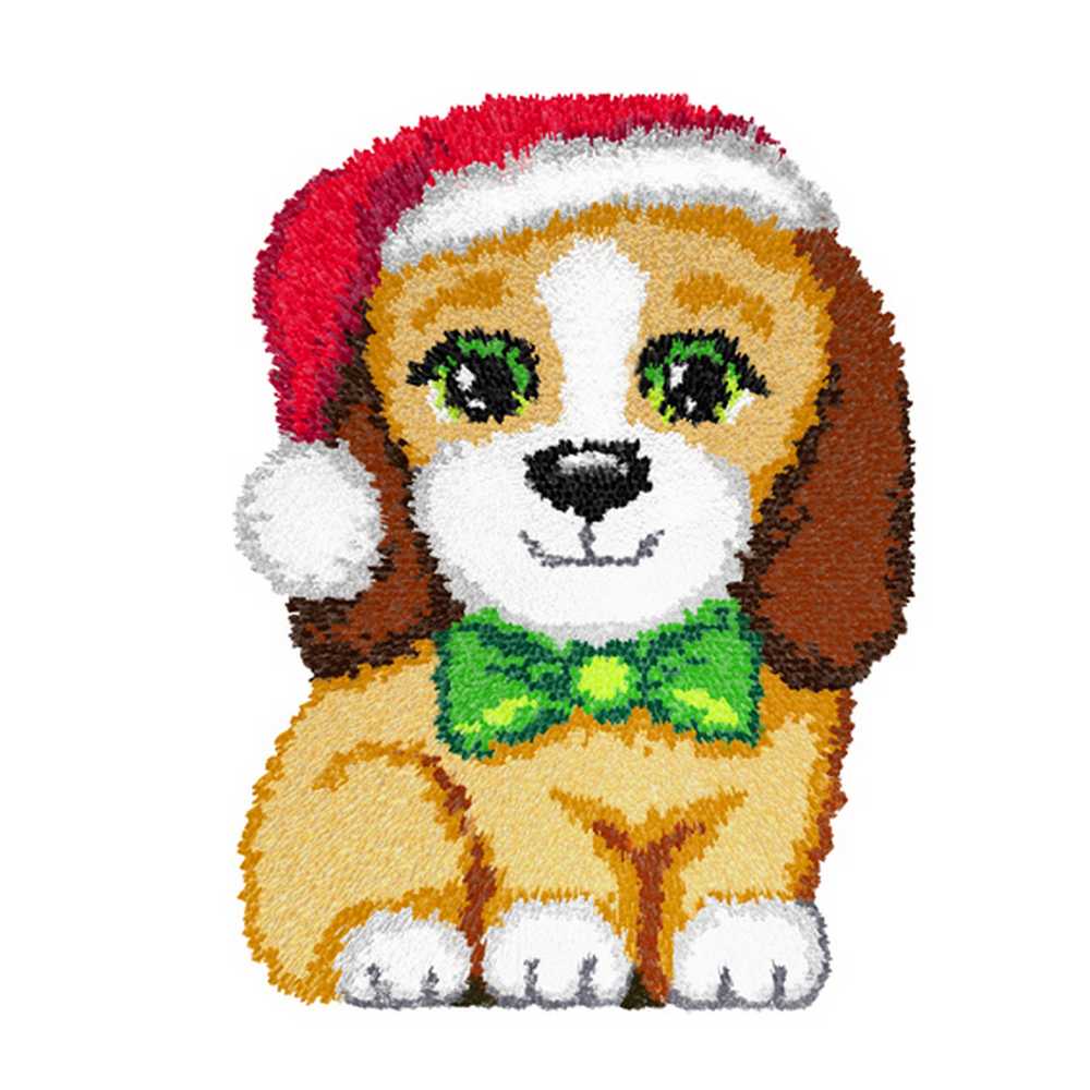 Orchidea Latch Hook Kit- Cushion- Christmas Beagle ~ ORC.4194