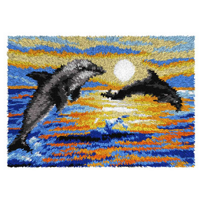 Orchidea Latch Hook Kit- Rug- Dolphins  ~ ORC.4196