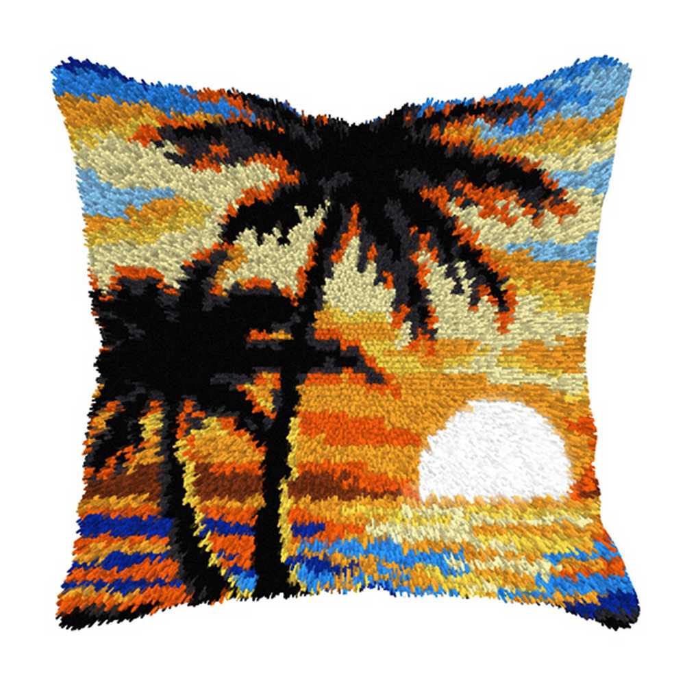 Orchidea Latch Hook Kit- Cushion- Tropical Sunset ~ ORC.4198