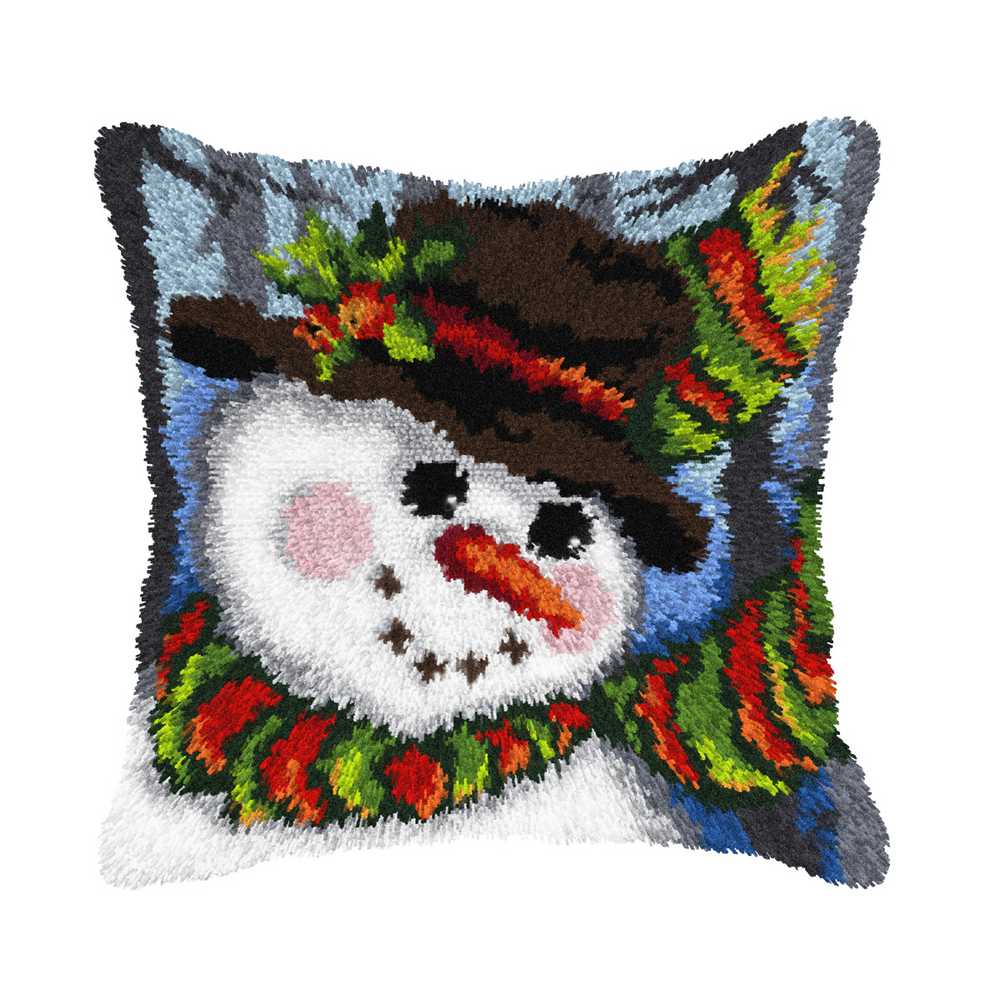 Orchidea Latch Hook Kit- Cushion- Snowman