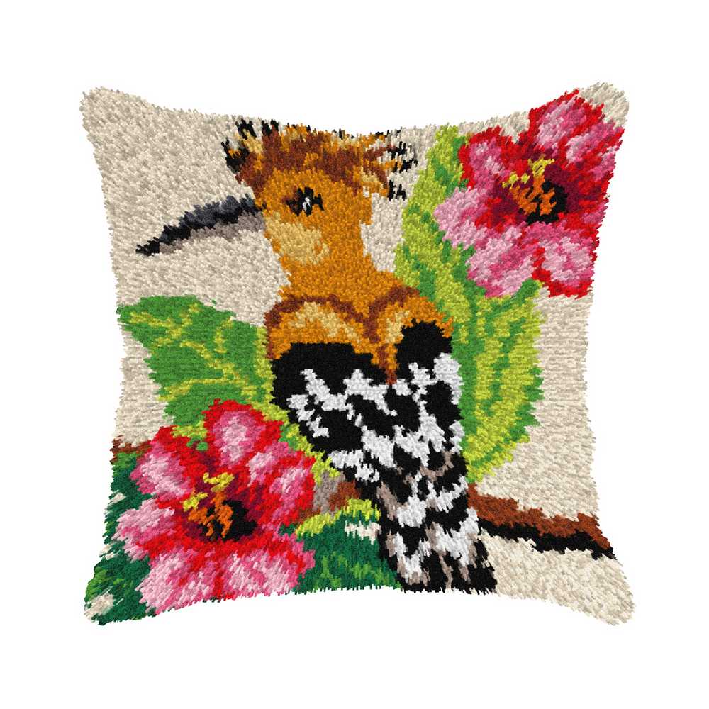 Orchidea Latch Hook Kit- Cushion- Toucan