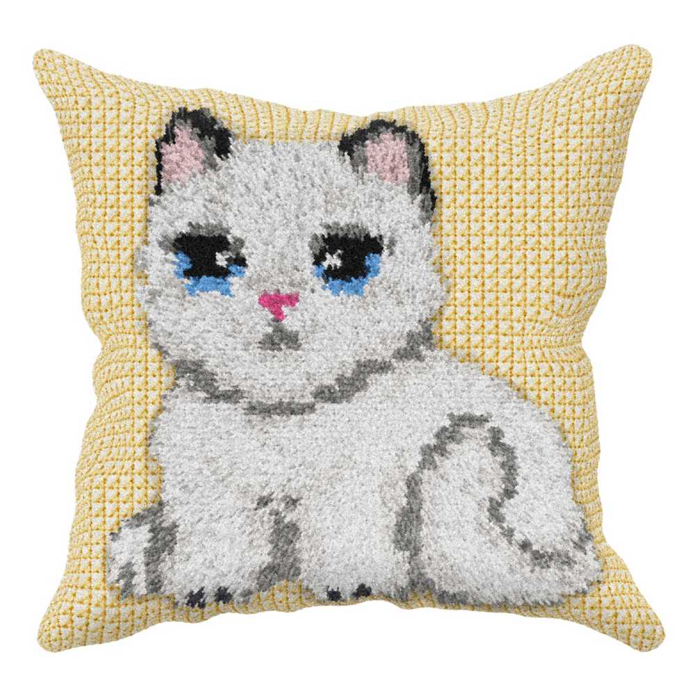 Orchidea Latch Hook Kit- Cushion- Sensory- Kitten ~ ORC.4505