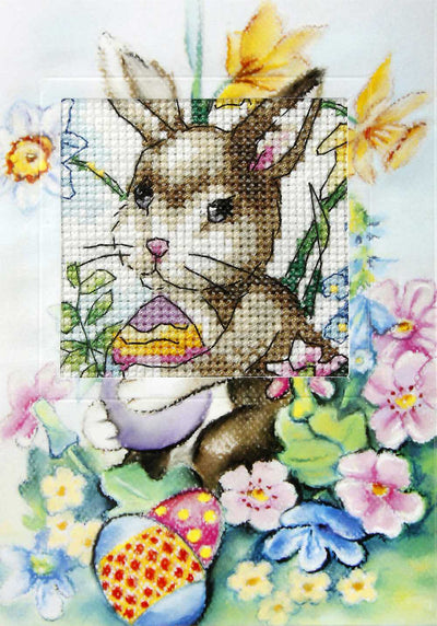 Orchidea Cross Stitch Kit- Greetings Card- Easter Bunny  ~ ORC.6221
