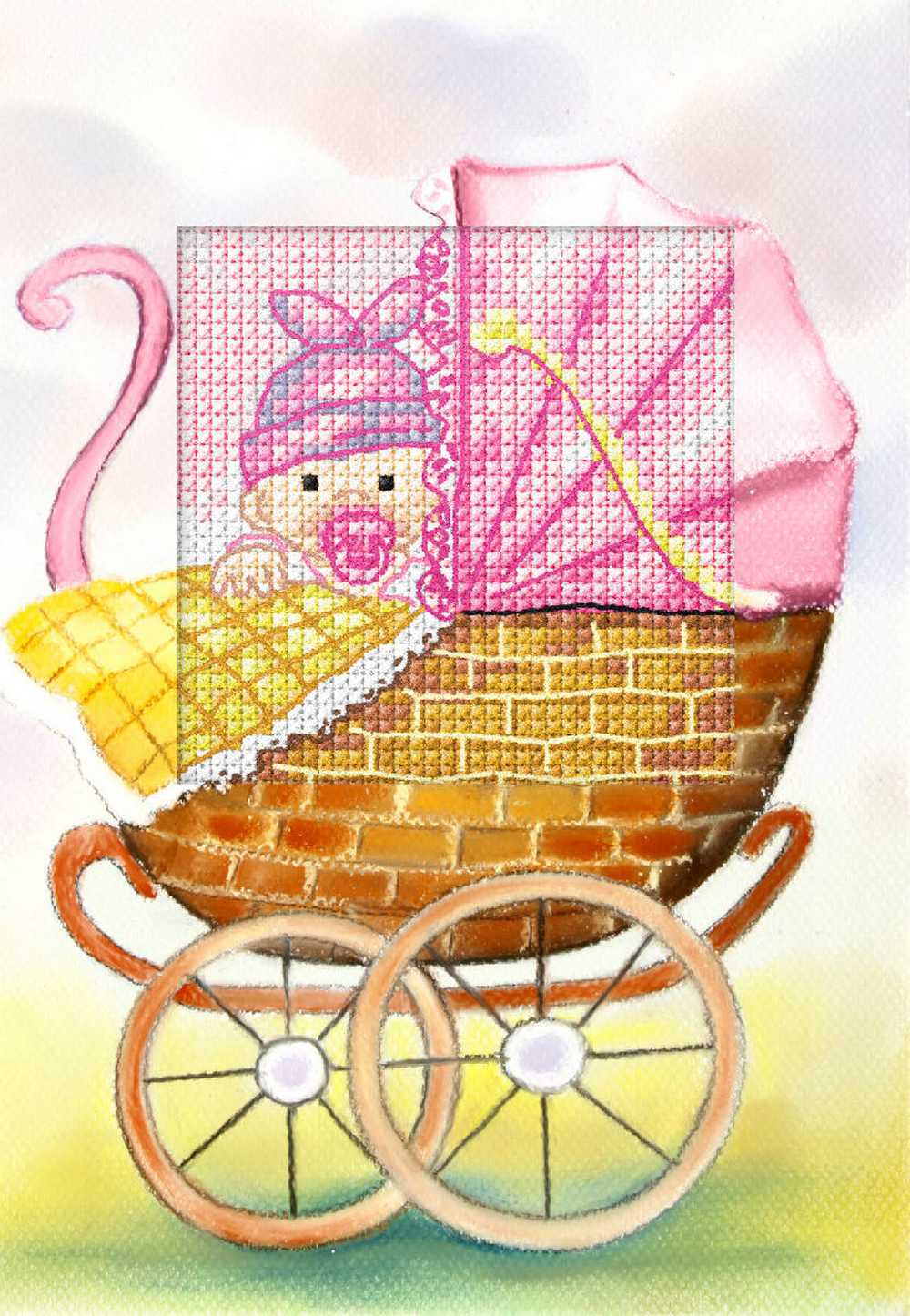 Orchidea Counted Cross Stitch Kit- Greetings Card- Happy Birthday Girl ~ ORC.6274