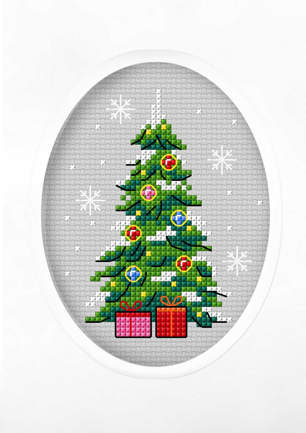 Orchidea Counted Cross Stitch Kit- Greetings Card- Christmas Tree ~ ORC.6284