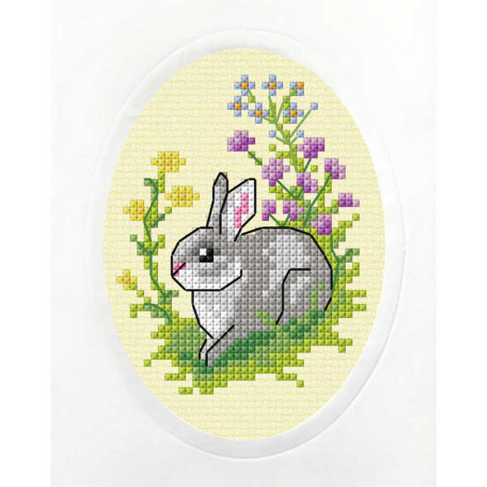 Orchidea Counted Cross Stitch Kit- Greeting Card- Easter Bunny ~ ORC.6291