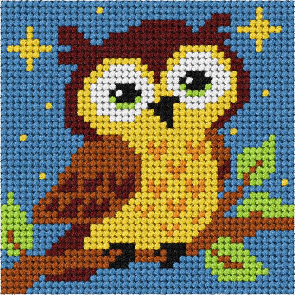 Orchidea Needlepoint Kit- My First Tapestry- Mini- Owl ~ ORC.6731