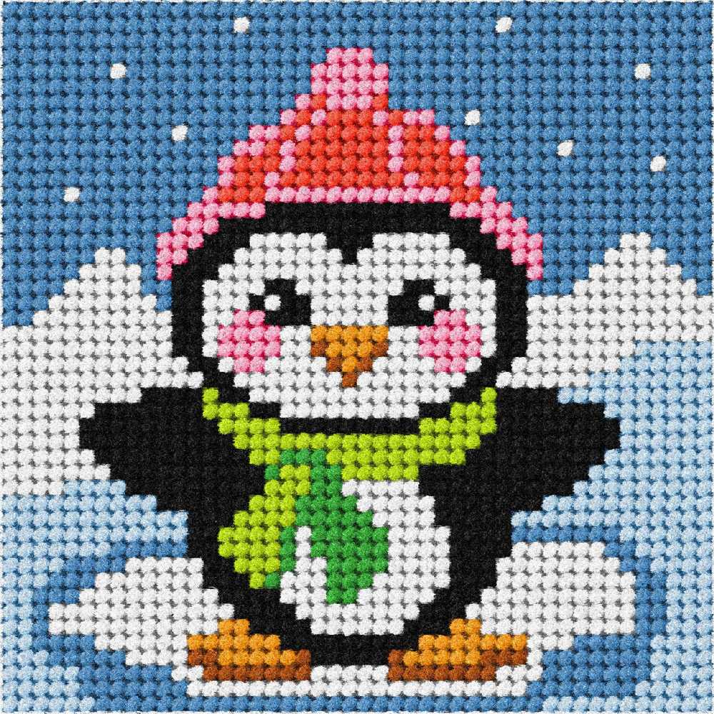 Orchidea Needlepoint Kit- My First Tapestry- Mini- Penguin ~ ORC.6732