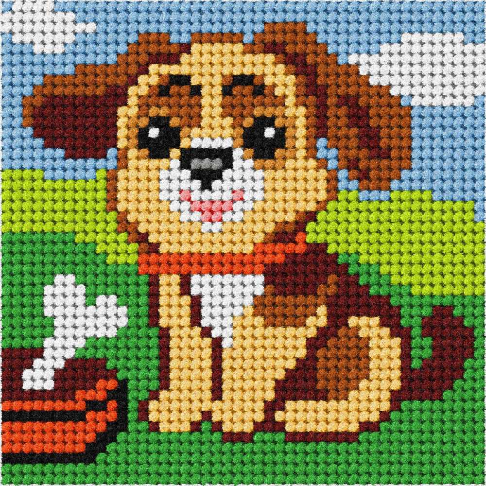 Orchidea Needlepoint Kit- My First Tapestry- Mini- Dog ~ ORC.6736