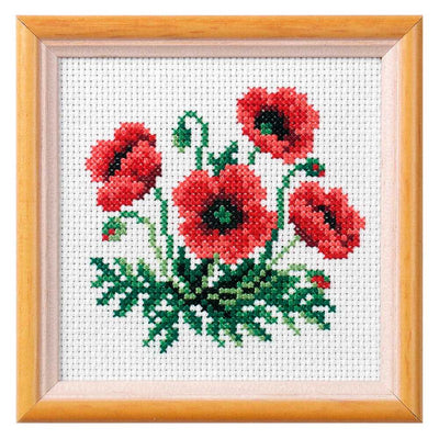 Poppy Printed Cross Stitch Kit by Orchidea  ~ ORC.7514