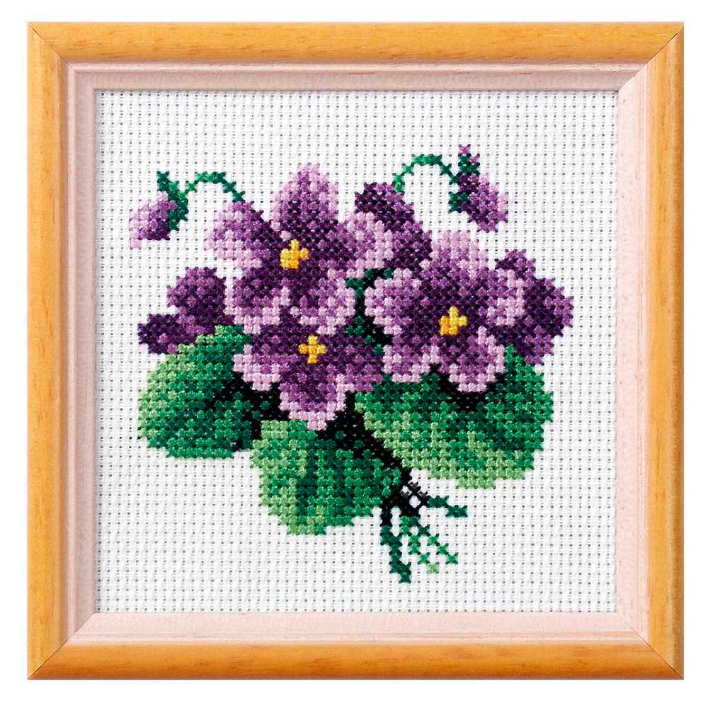 Viola Printed Cross Stitch Kit by Orchidea ~ ORC.7518