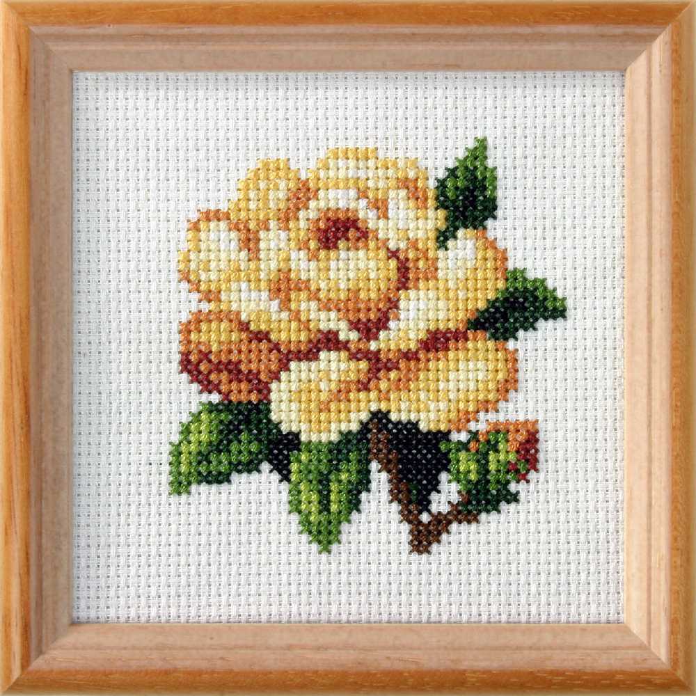 Stamped Cross Stitch Kit Pansies 7591