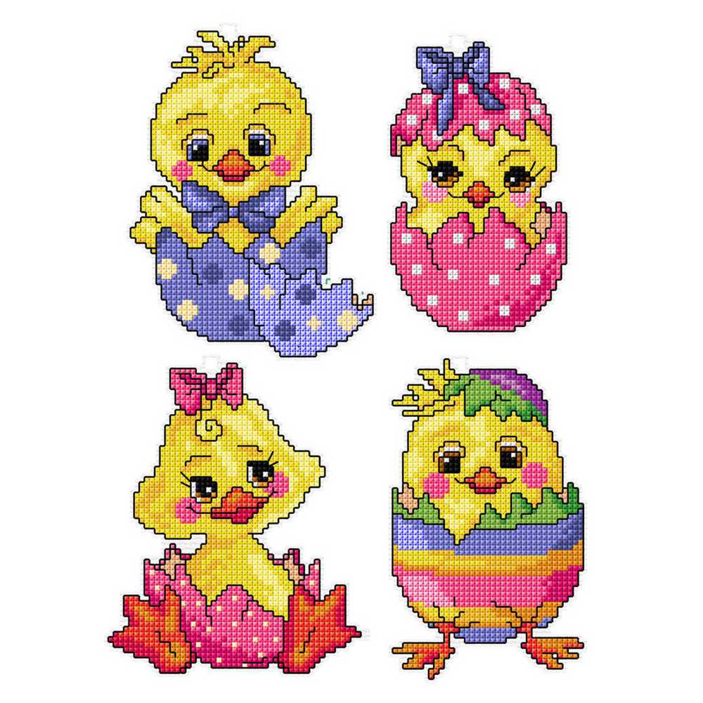 Orchidea Counted Cross Stitch Kit- Easter Eggs- Set of 4 ~ ORC.7668