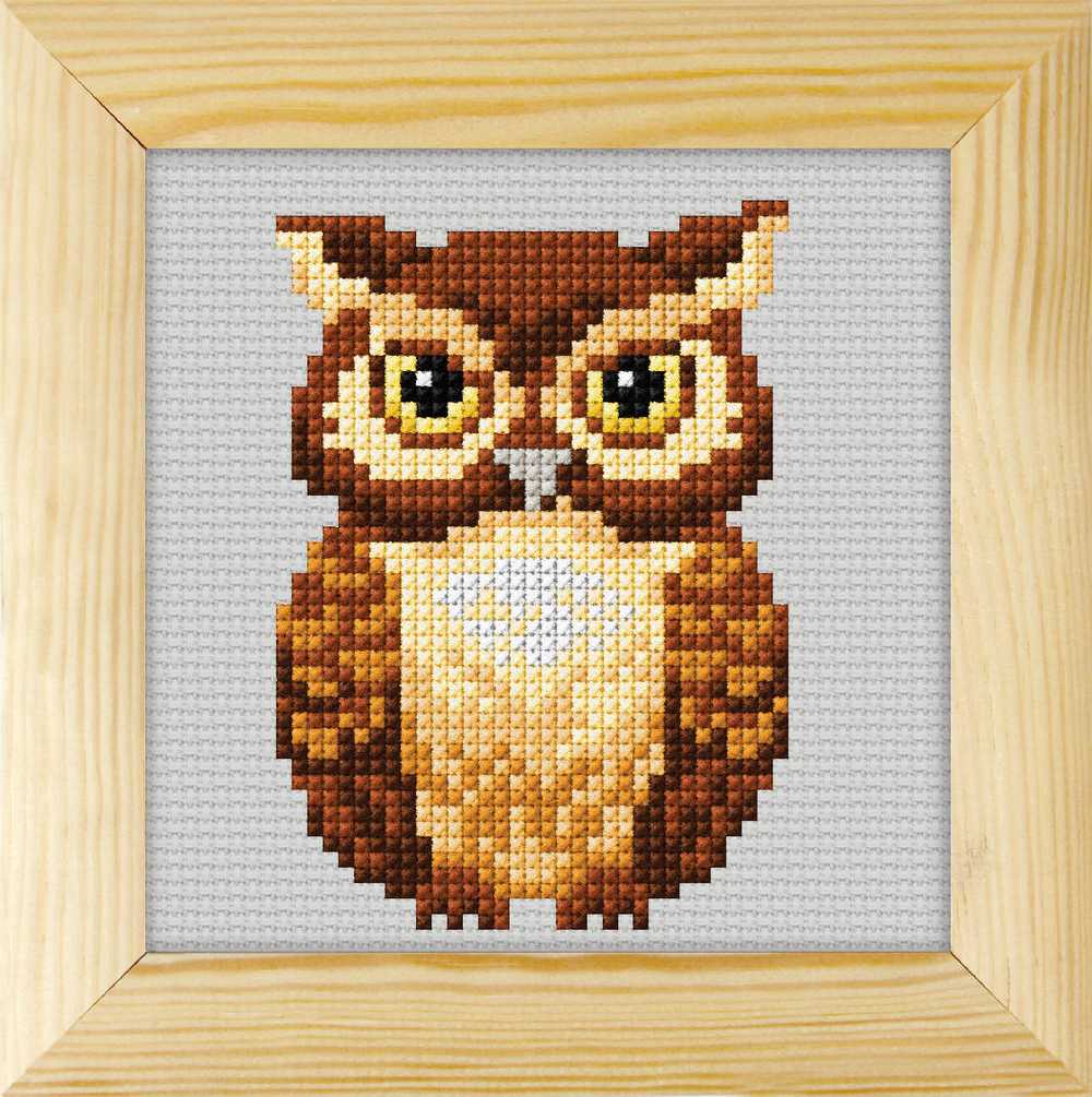 Orchidea Counted Cross Stitch Kit- with Frame- Owl ~ ORC.7726