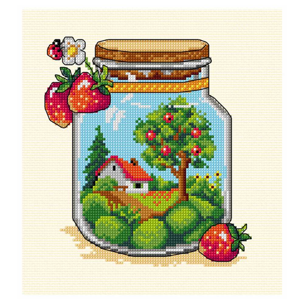Orchidea Counted Cross Stitch Kit- Summer Jar ~ ORC.7776