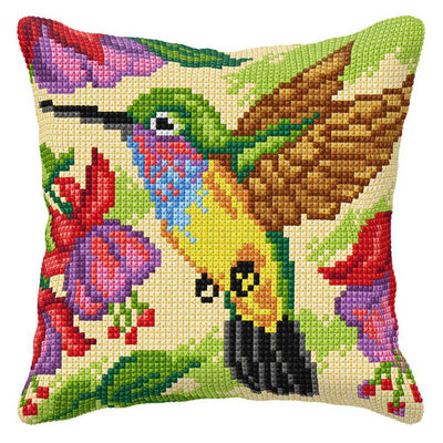 Orchidea Cross Stitch Kit- Cushion- Large- Humming Bird  ~ ORC.9013