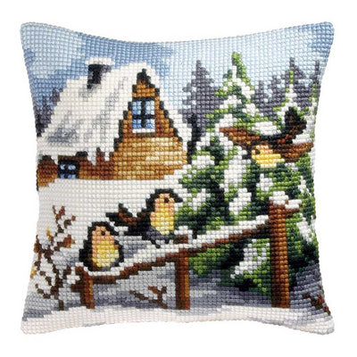Orchidea Cross Stitch Kit- Cushion- Large- Winter Perch  ~ ORC.9035
