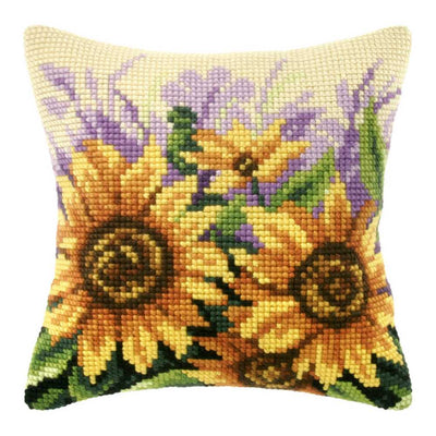 Orchidea Cross Stitch Kit- Cushion- Large- Sunflowers on Meadow  ~ ORC.9124