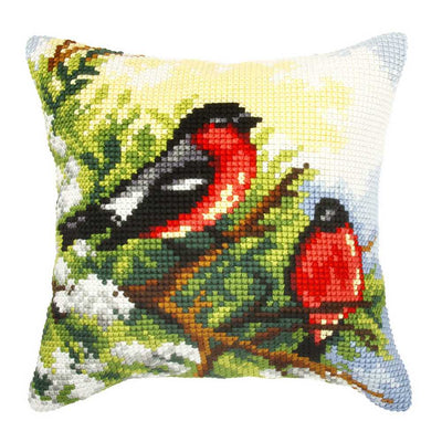 Orchidea Cross Stitch Kit- Cushion- Large- Bullfinches  ~ ORC.9309