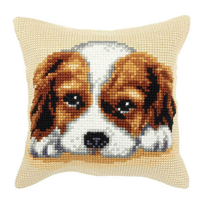 Orchidea Cross Stitch Kit- Cushion- Large- Dog  ~ ORC.9346