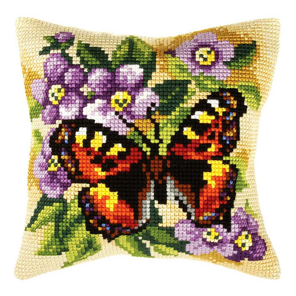 Orchidea Cross Stitch Kit- Cushion- Butterfly ~ ORC.9392