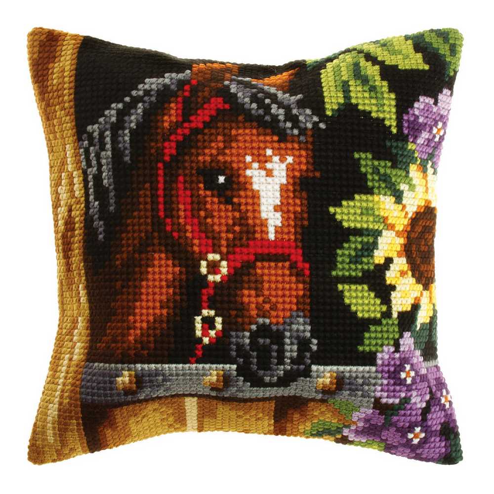 Orchidea Cross Stitch Kit- Cushion- Large- Horse ~ ORC.9525