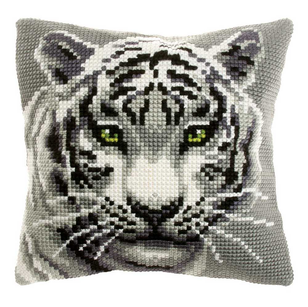 Orchidea Cross Stitch Kit- Cushion- Large- White Tiger ~ ORC.9531