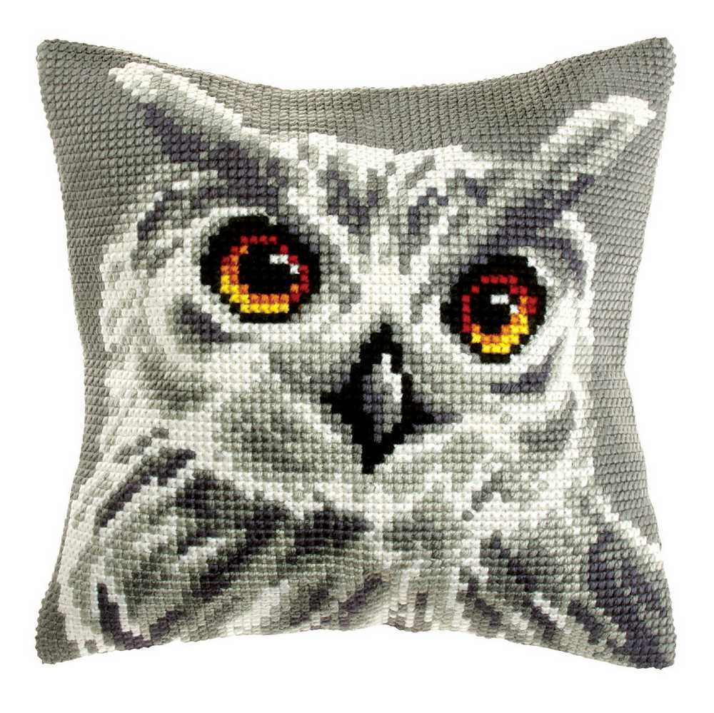 Orchidea Cross Stitch Kit- Cushion- Large- White Owl ~ ORC.9532