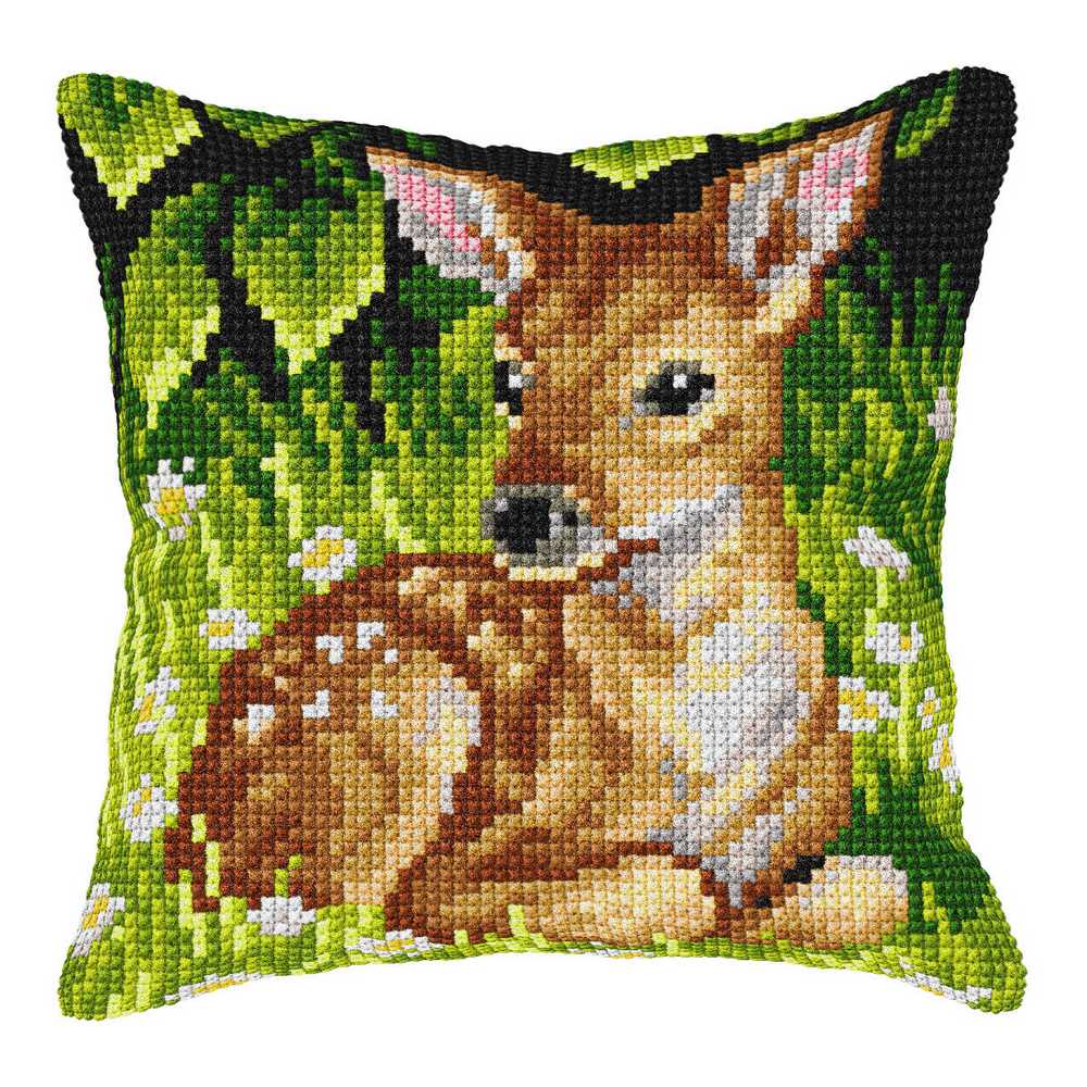 Orchidea Cross Stitch Kit- Cushion- Large- Roe Deer ~ ORC.9566