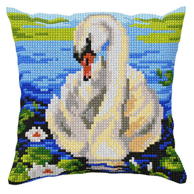 Orchidea Cross Stitch Kit- Cushion- Large- Swan ~ ORC.9568