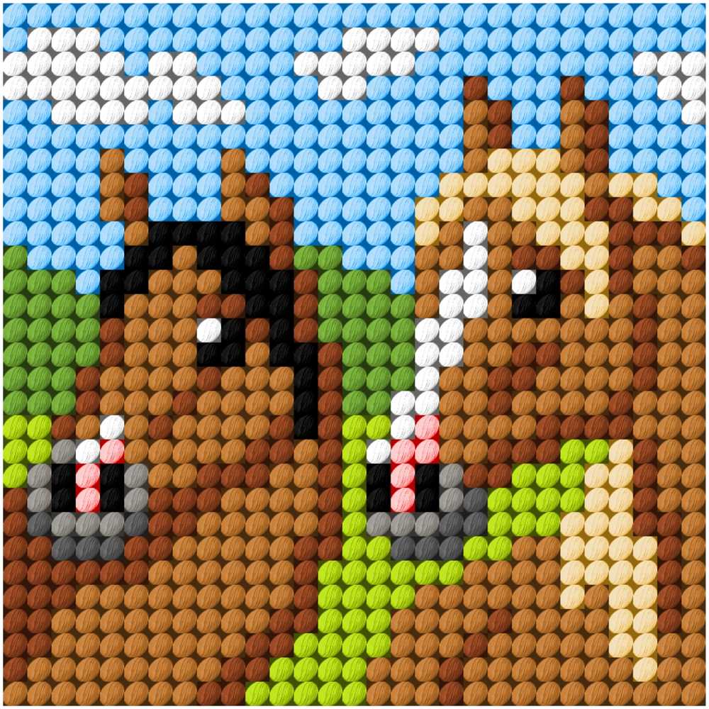 Orchidea Needlepoint Kit- My First Tapestry- Mini- Horses ~ ORC.9643