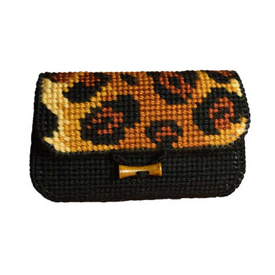 Orchidea Counted Needlepoint Kit- Half Stitch- Clutch Bag- Panther Pattern  ~ ORC.9849
