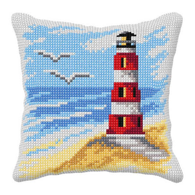 Orchidea Cross Stitch Kit- Cushion- Large- Lighthouse Cushion ~ ORC.99026