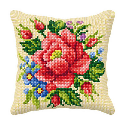 Orchidea Cross Stitch Kit- Cushion- Rose ~ ORC.99048