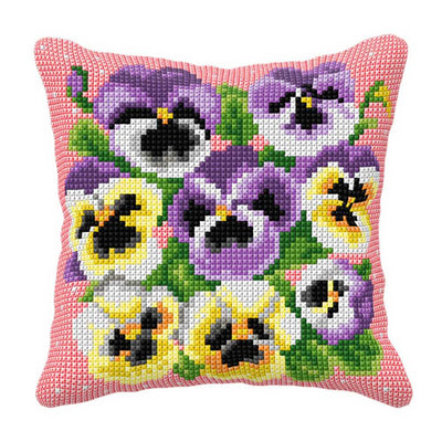 Orchidea Cross Stitch Kit- Cushion- Pansies ~ ORC.99050