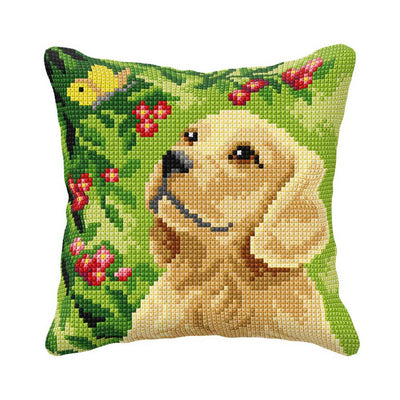 Orchidea Cross Stitch Kit- Cushion- Labrador Dog