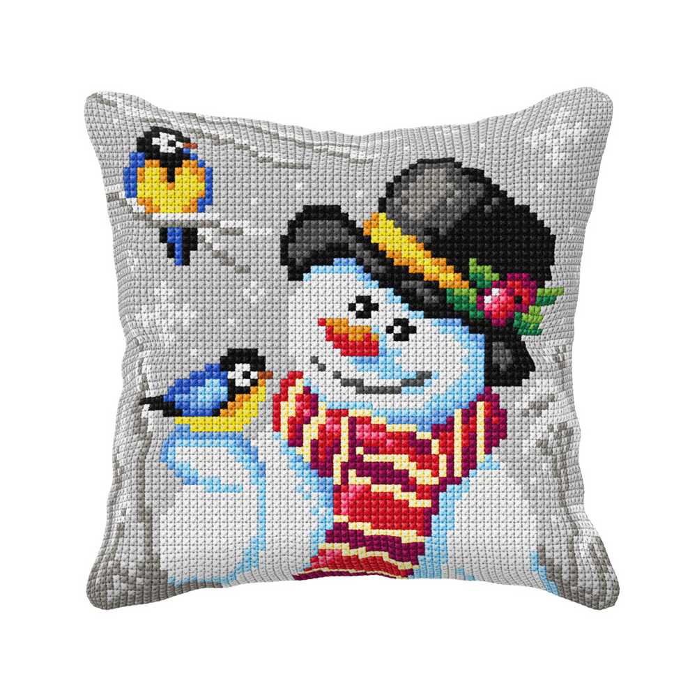 Orchidea Cross Stitch Kit- Cushion- Snowman