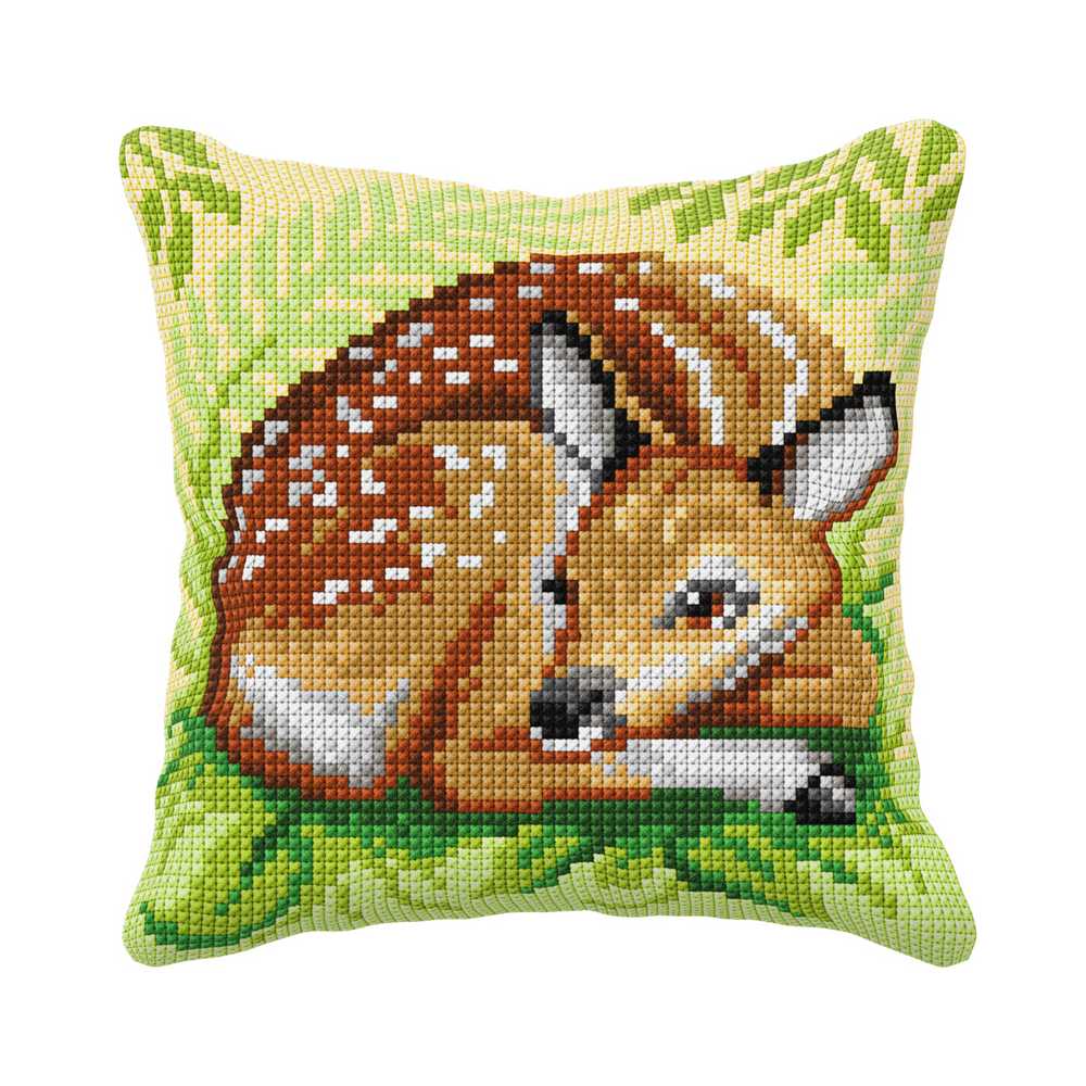 Orchidea Cross Stitch Kit- Cushion- Doe