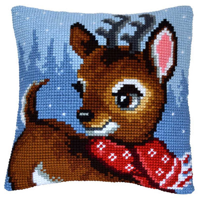 Orchidea Cross Stitch Kit- Cushion- Christmas Deer
