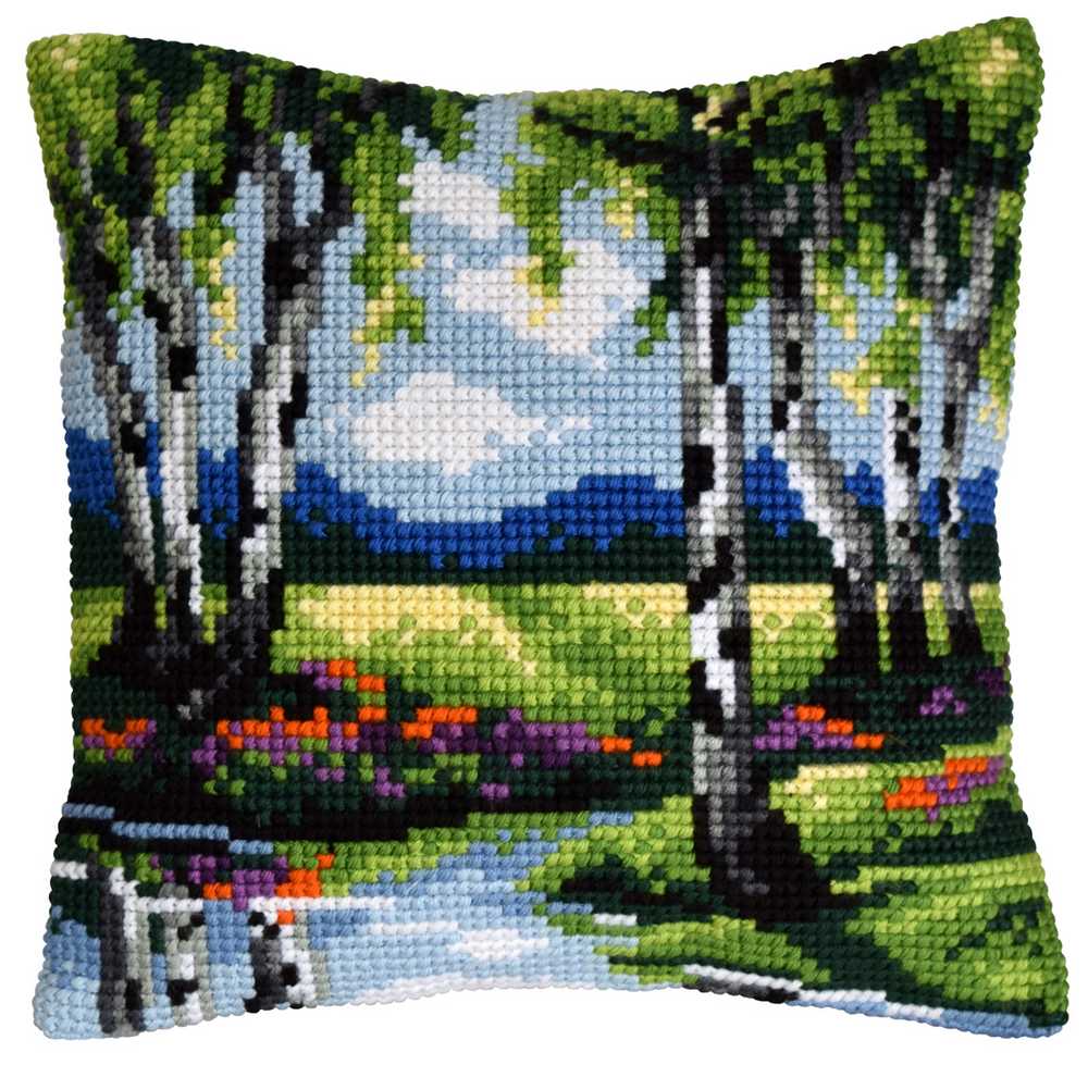 Orchidea Cross Stitch Kit- Cushion- Landscape