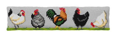 Orchidea Cross Stitch Kit- Cushion- Poultry