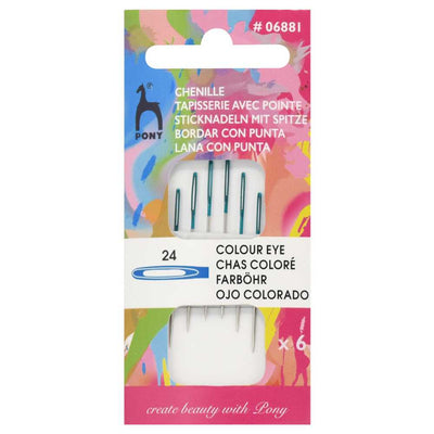 Chenille Colour Coded Needles Sz 24