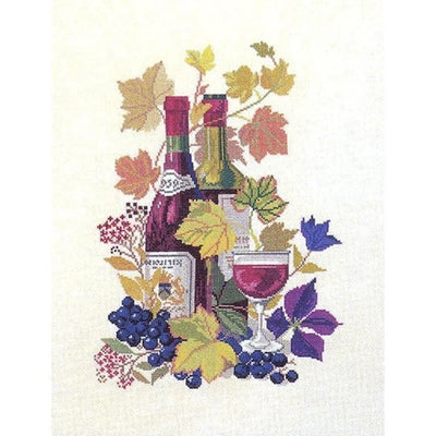 Red Wine Cross Stitch Kit ~ Permin