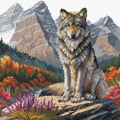 Majestic Wolf Cross Stitch Kit ~ AVA Stitch