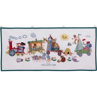 Animal Train Cross Stitch Kit ~ Permin